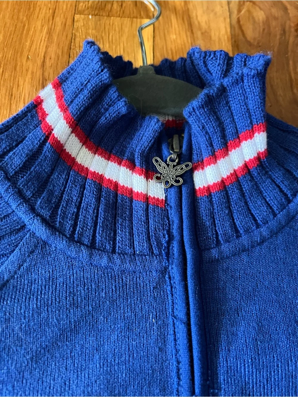 New York Rangers Touch by Alyssa Milano Zip-Up Sweater Jacket- Size M